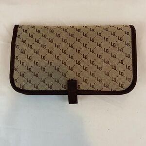 LG Brown and Beige Make Up Bag